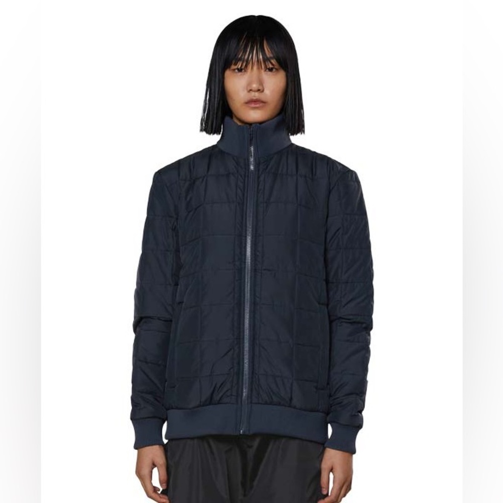 RAINS Liner High Neck Jacket Black Unisex NWT